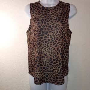 Spiritual Gangster Leopard Print Tank Top sz Small